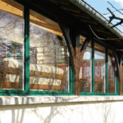 vitrage veranda "Menuiseries d'Ici" vert