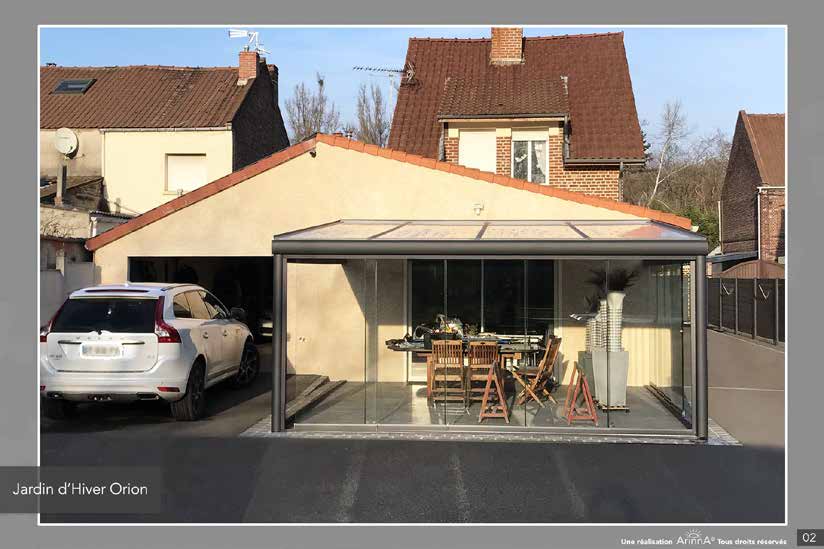 pergolas fermée aluminium rennes "Menuiseries d'Ici" jardin d'hiver