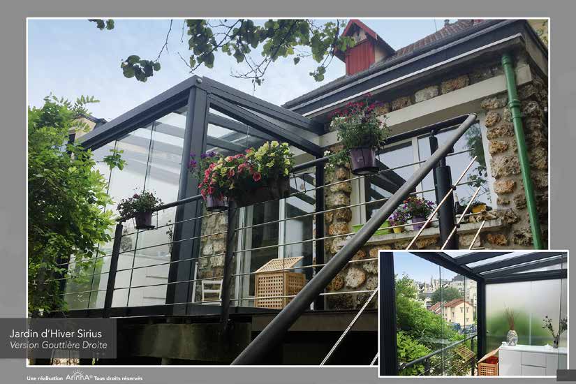 pergolas fermée aluminium rennes "Menuiseries d'Ici" jardin d'hiver