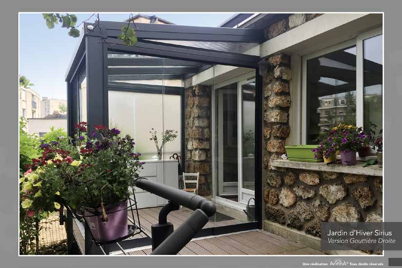pergolas fermée aluminium rennes "Menuiseries d'Ici" jardin d'hiver