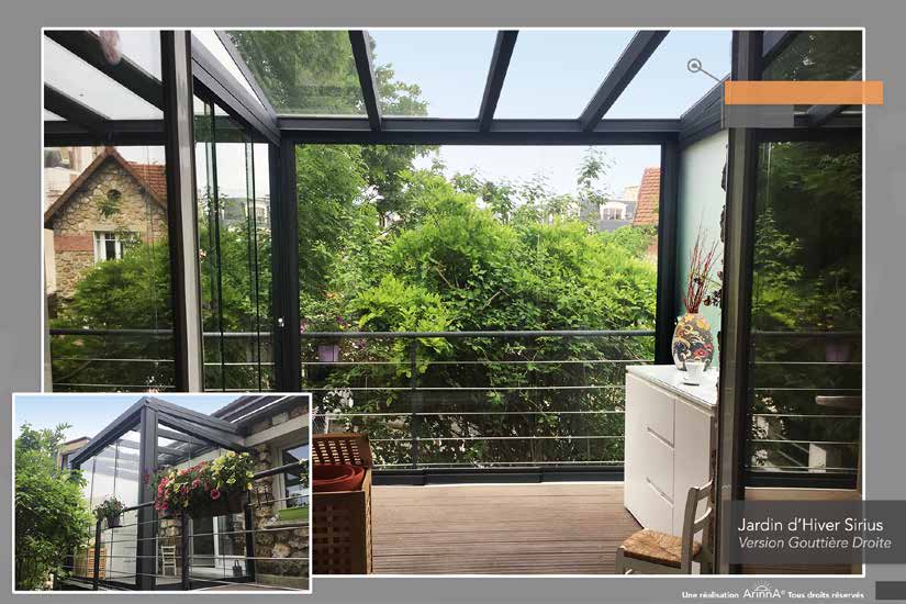 pergolas fermée aluminium rennes "Menuiseries d'Ici" jardin d'hiver