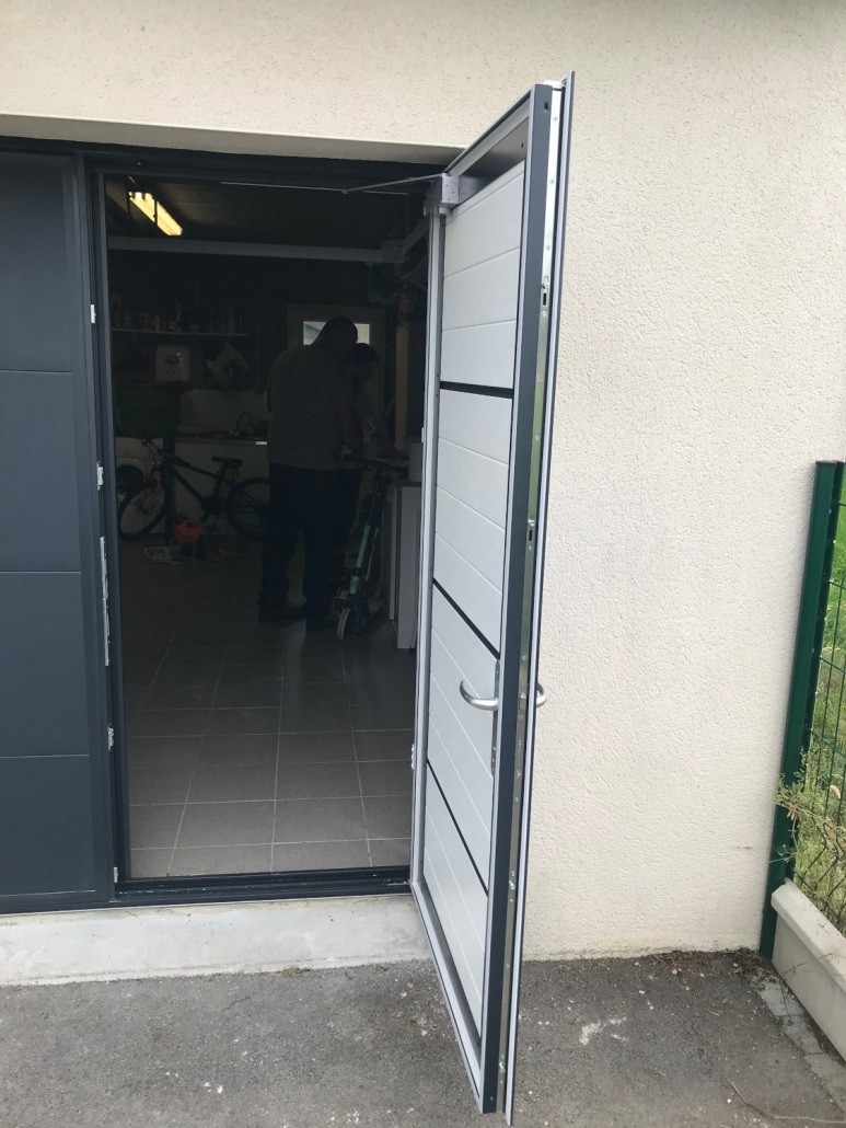 porte garage basculante portillon