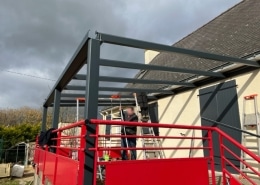 pergola alu gouttiere