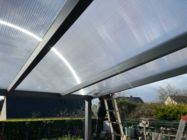 pergola alu toit transparent