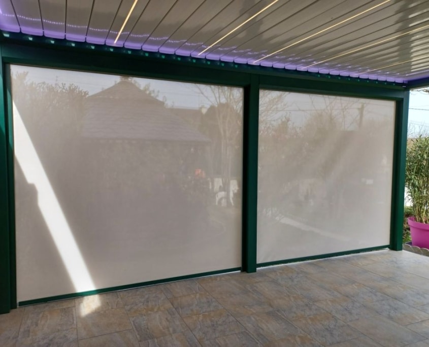 pergola bioclimatique store coffre