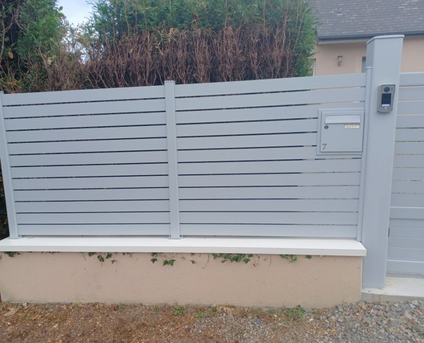 rennes cloture muret alu